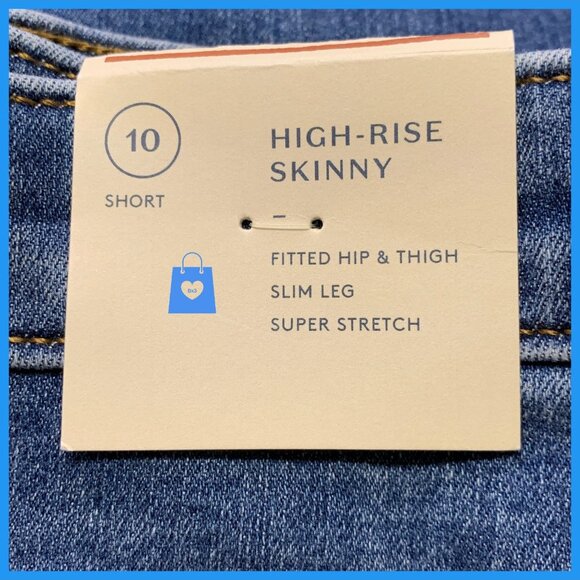 10 Short - Womens High-Rise Skinny Jeans - Universal Thread - Medium Wash - Picture 6 of 11